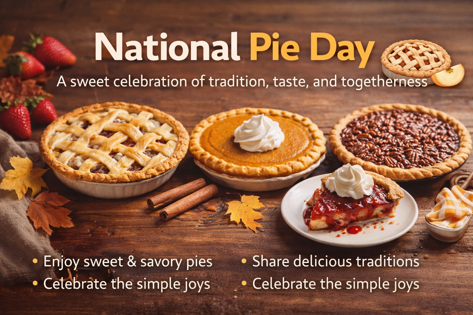 National Pie Day: A Sweet Celebration of Tradition, Taste, and Togetherness